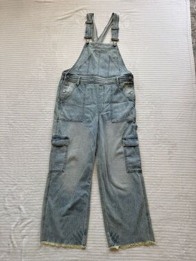 Pilcro Light Wash Blue Denim Overalls